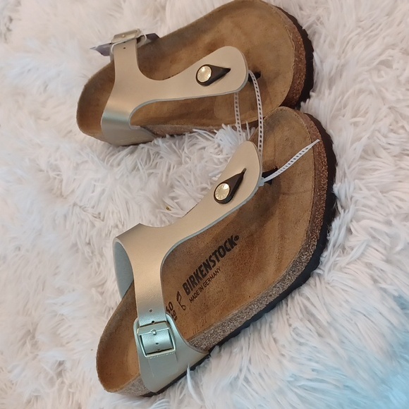 BRAND NEW Birkenstock Gizeh Soft Cork Footbed Thong Gold EU Size 40 - Picture 4 of 16